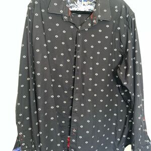 Robert Graham Exclusive Mens 2XL Button Long Sleeve Flip Cuff Preppy  Shirt